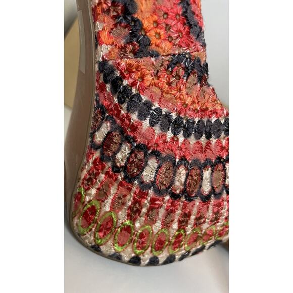 Wild Pair Y2K Alaina Studded High Heel Stiletto Pink Orange Geometric Size 8 - Picture 7 of 12